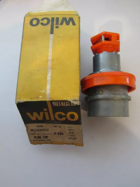 Wilco Metal Clad P430 500V 30A Weatherproof Round Plug Unused Made In Australia