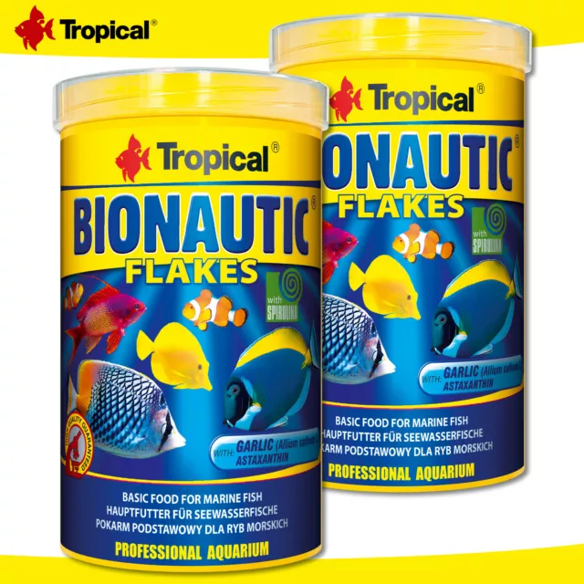 Tropical 2 x 1000 ML Bionautic Flakes Nourriture Complète pour Seewasserfische