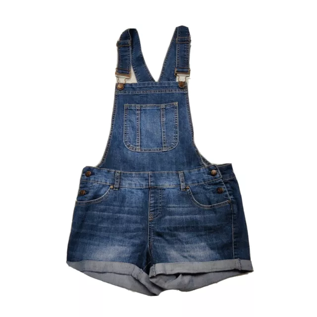 BLUE SPICE Womens Juniors Denim Jeans Shorts Bib Overalls Size 9  Y2K Mint!!