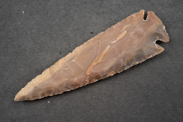 4.9" Flint Spearhead Ohio Collection Spear Point Knife Blade Arrowhead 479