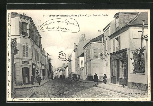CPA Boissy-Saint-Lèger, Rue de Paris, view from rue 1907