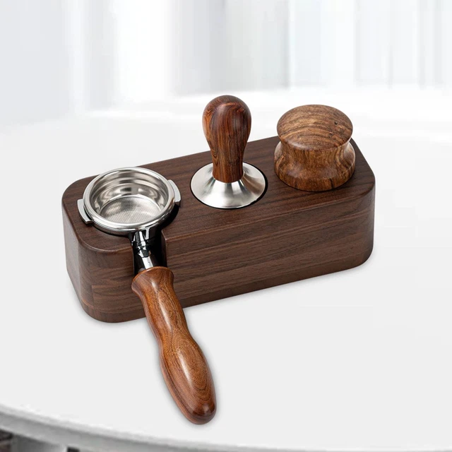 Kaffee-Tamper-Station aus Holz -Kaffeefilter-Tamper-Halter für Kaffeemaschine