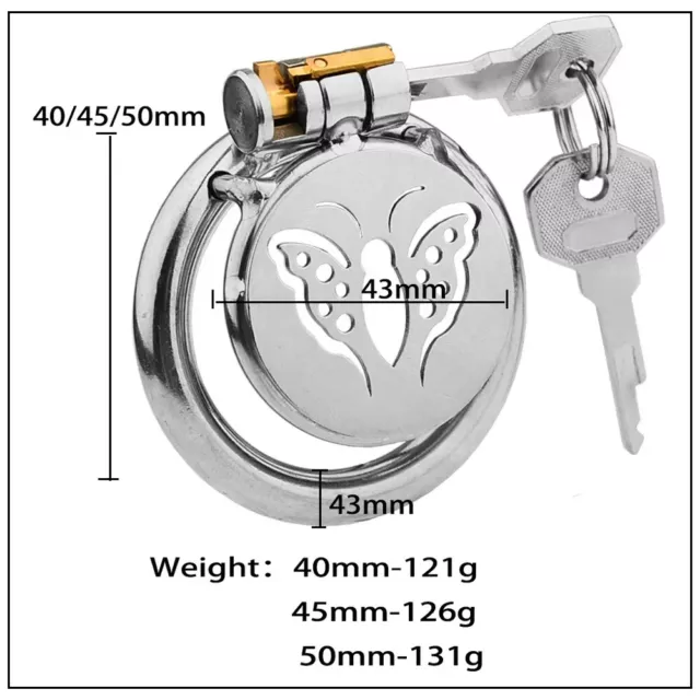 2024 New Male Flat Metal Chastity Cage Sissy Hollow Peni Lock Abstinence