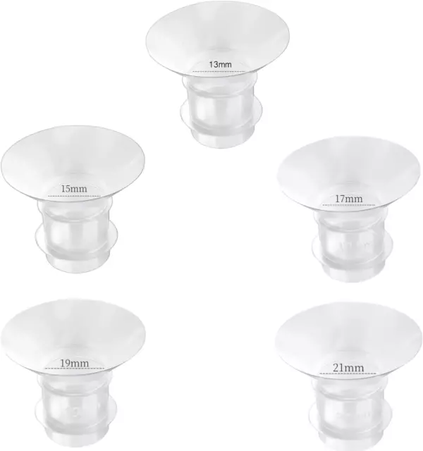 Flange Inserts 13/15/17/19/21Mm 5Pcs,Suitable for Medela,Spectra 24Mm Shields/Fl