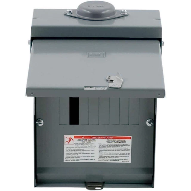 Square D Main Lug Load Center W/ Cover 100-Amp 6-Space 12-Circuit Outdoor