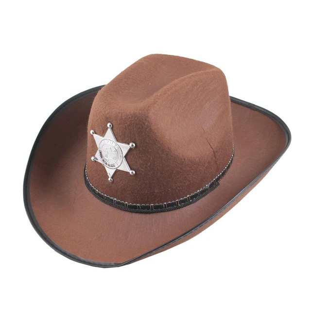 WESTERN WILD WEST Sheriff Hat Fancy Dress Halloween Party Costume