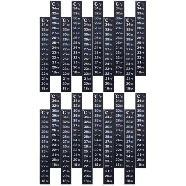 20 Pcs Stick on Temperature Strips Fish Tank Gauge Thermometer