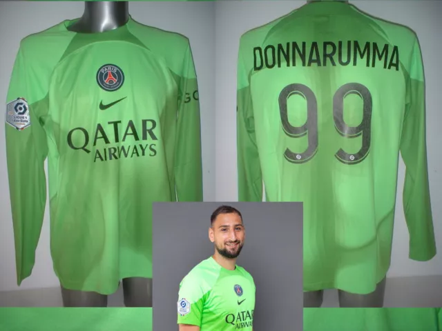 PSG Donnarumma Nike Large Shirt Jersey Soccer Football BNWT Paris St Germain GK