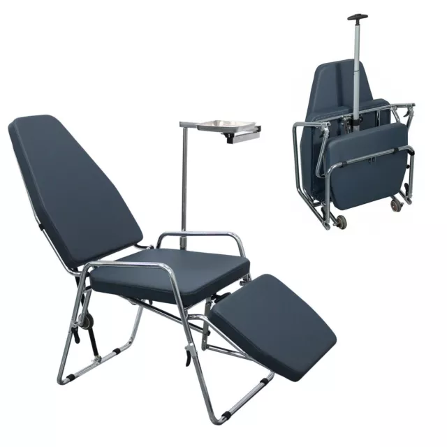 Greeloy GU-P101 Portable Mobile Dental Folding Chair Unit Stainless Steel Frame