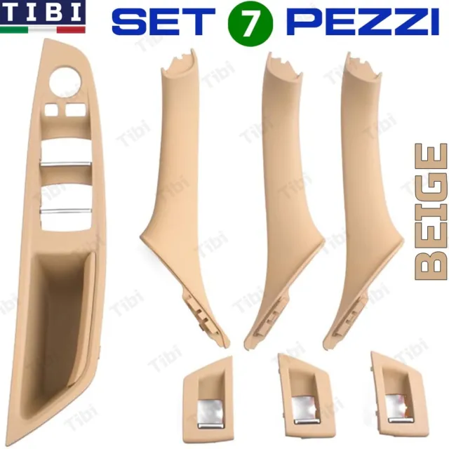 Set Maniglie Interne Anteriori + Posteriori per BMW Serie 5 F10 F11 M5 [ BEIGE]