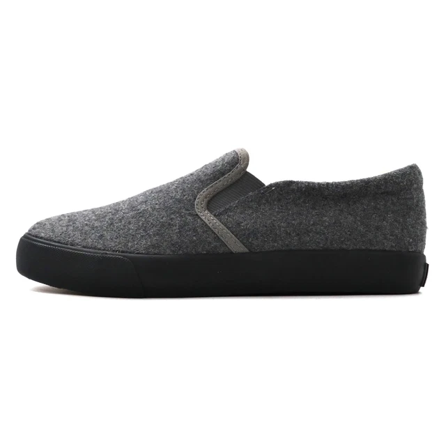 POLO RALPH LAUREN BOA Slip on Sneakers US6.5 Gray Wool Small Pony Embroidery 998