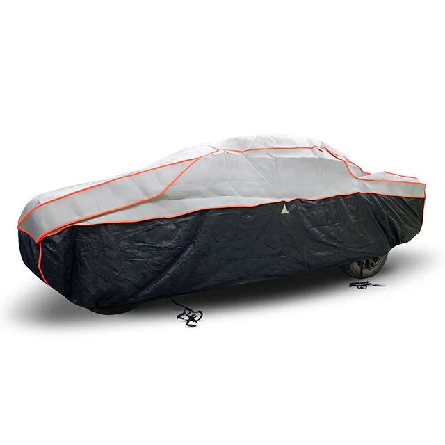 Housse Moto Anti-Grêle Polaire Compatible Peugeot Metropolis 400 - Noire Avec Bandes Fluo + Housse Chaîne 232x100x125cm