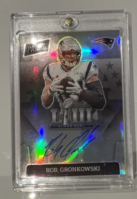 2022 Panini Rob Gronkowski Super Bowl LII Autograph Silver Prizm - On Card Auto