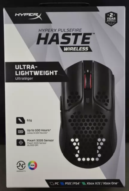 HyperX Pulsefire Haste Wireless Ultra-Lightweight Gaming Mouse Black 020223MGL3