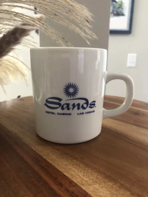 Vintage Sands Hotel And Casino Las Vegas Teal Logo Coffee Mug Cup