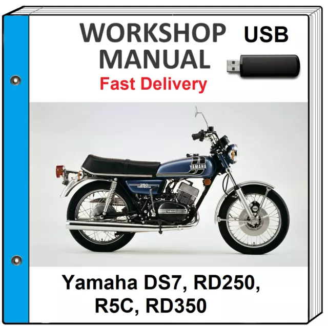 Yamaha Ds7 Rd250 R5C Rd350 Service Repair Shop Manual Usb