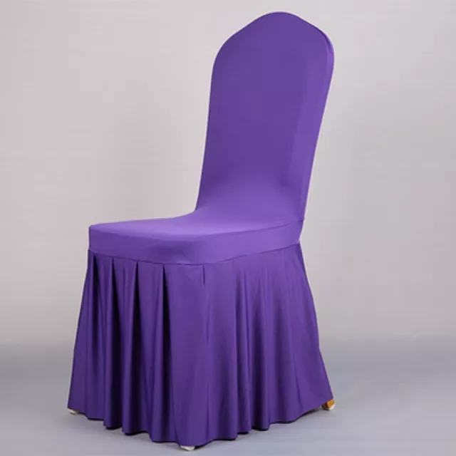 Stretchable Spandex Chair Cover for Hotel Style Banquet Oxford Skirt Design