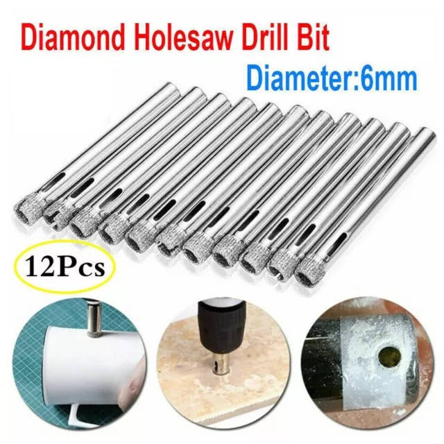 Reliable 12Pcs Diamond Cutter Hole Saw Drill Bit Set for Glass and For Tile