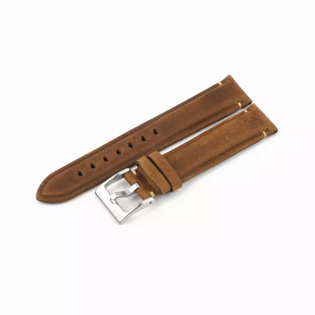 Crazy Horse Leather Watch Band 18/19/20/22mm Genuine Leather Vintage Watch Strap