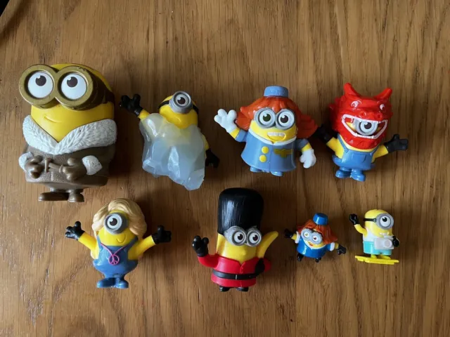 Konvolut von 8 Minions Despicable Me Toy Figuren McDonalds Collection 2013 - 2019