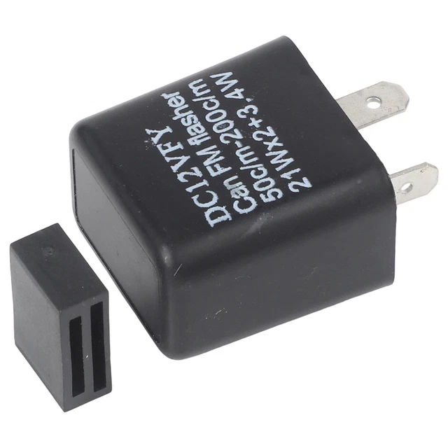 Relè Lampeggiatore LED Per Moto 12V 2 Pin - Nero, Risolve Lampeggio Veloce - 5