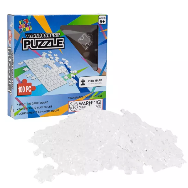 Clear Transparent Hard Jigsaw Puzzle, 100 Piece Puzzle, Hard Puzzle Game & Adult