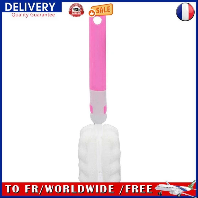 30CM Detachable Water Bottle Cleaning Brush Long Handle Cup Brush (Pink)