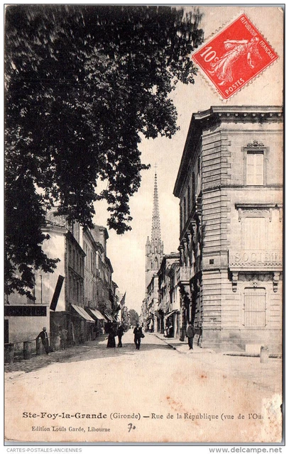 33 SAINTE FOY LA GRANDE - rue de la republique vue de l'ouest