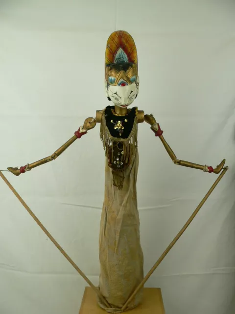 Wayang Golek Indonesien Stabpuppe Puppe antik Asien Marionette Holzpupppe