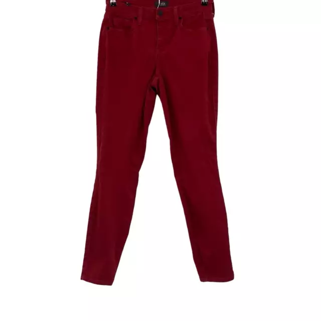 NYDJ Burgundy Lift Tuck Technology Mid-Rise AMI Skinny Jeans Dark Wash Size 4