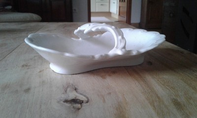 Porcelaine collection JPL FRANCE Jean Pouyat petit ravier blanc forme de panier 