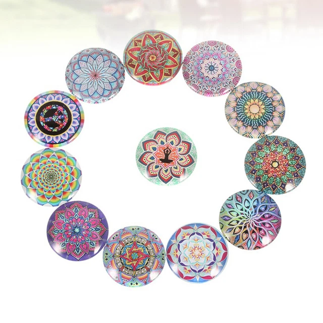 20 PCS Necklace Pendant Charms Diamond Pendant Round Glass Rabbit