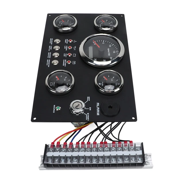 5 GAUGE CLUSTER Kit Digital Dashboard Gauge Set Engine Speedometer Fuel £142.76 PicClick UK