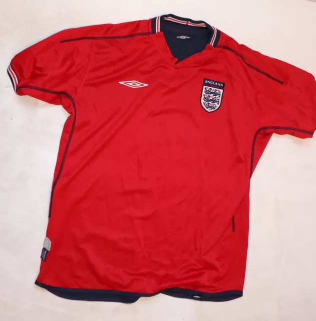 UMBRO ENGLAND 2002-2004 TRIKOT T-SHIRT JERSEY ZWEISEITIG MANNSCHAFT ca GR 6 / 52