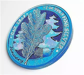 Germania 2019 5 Mark Oak Leaf - 12 Months Series - January 1 Oz silber Münze
