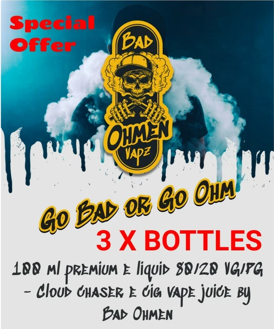 3X JUICE BADOHMEN 100ml Premium Max VG 80/20 PG No Nicotine x3 8.99 -  PicClick UK