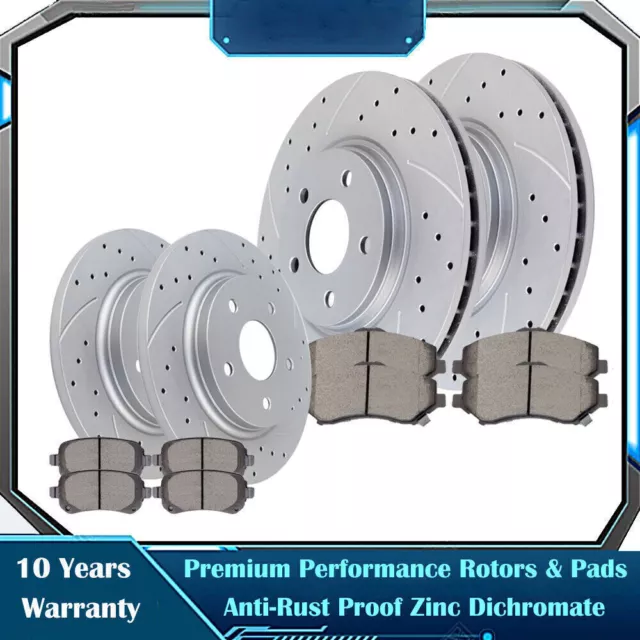 Front Rear Rotors and Brake Pads Brakes Fit Journey Grand Caravan TOWN&COUNTRY