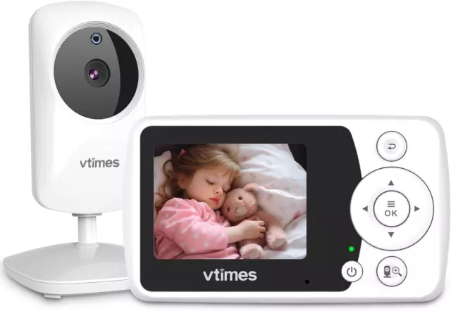 Baby Monitor with Camera and Audio, Video Baby Monitor No Wifi Night Vision, 2.4