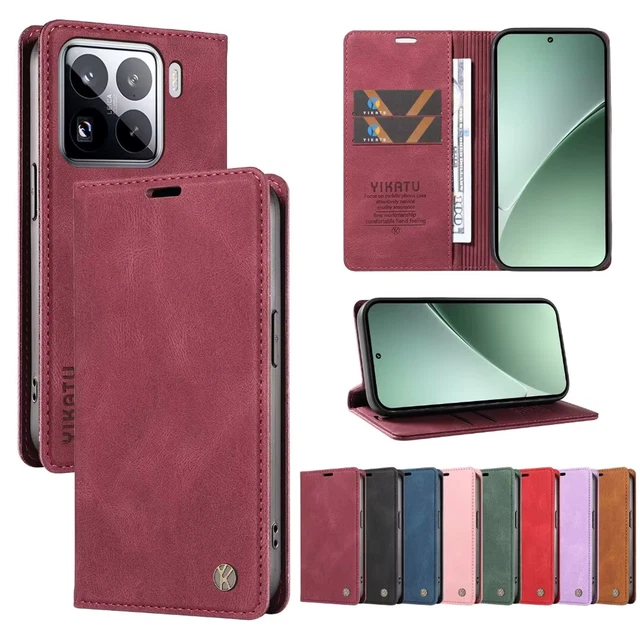 Étui Portefeuille Cuir Véritable Pour IPhone – Rabat, Aimant, Lanière – Modèle 11 à 16