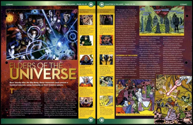 Elders Of The Universe #EL-01 Villains - Cosmic Marvel Fact File Page