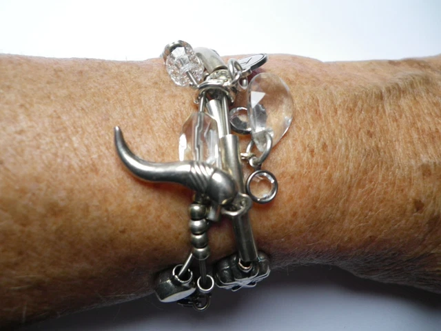 Bracelet Reminiscence Breloques Dorées - Monté Sur élastique, Neuf Sans Emballage