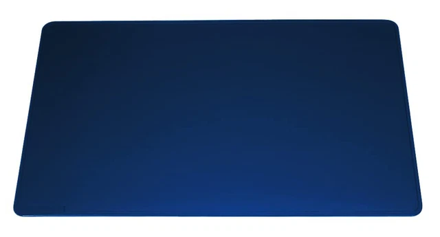 Durable Desk Mat Contoured Edge with Foam Anti-Slip Backing W650xD520mm Dark Blu