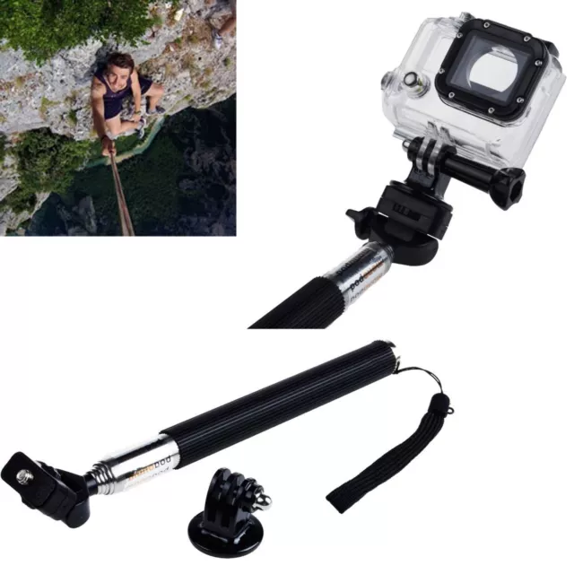 Camera Handheld Monopod Selfie Stick Telescopic Pole For Gopro Hero 9 8 7 6 5 4