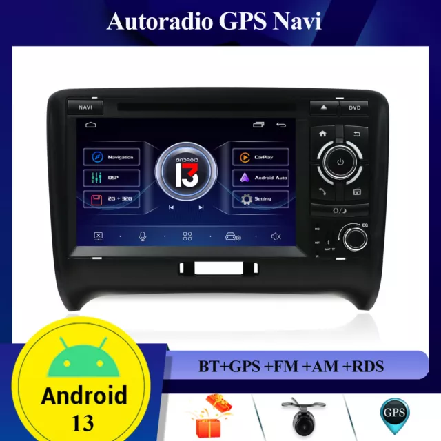 Autoradio Stereo Für Audi TT MK2 8J 2006-12 Android 13 Wifi DVD GPS Navi DAB OBD