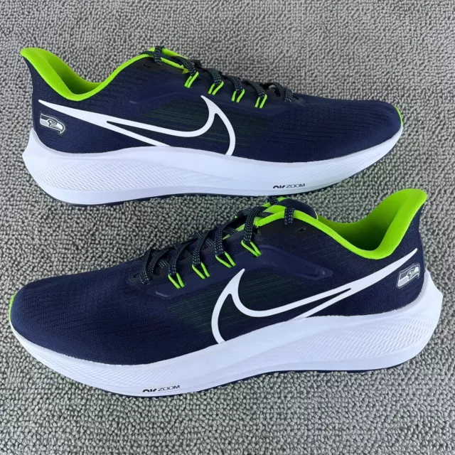 Nike Air Zoom Pegasus 39 x NFL Seattle Seahawks Running Shoes Men's Size 12