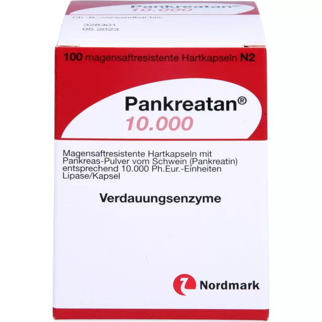 Pankreatan 10.000, Magensaftresistente Hartkapseln, 100 St. Kapseln 6890006