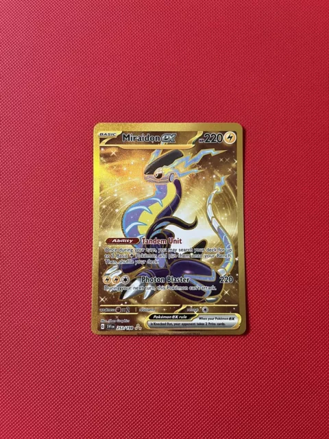 Mavin  Miraidon EX Gold SR Pokemon Scarlet/Violet 253/198 ENGLISH NM/Mint