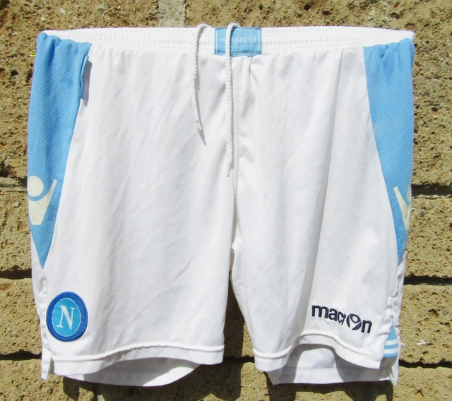 PANTALONCINO CALCIO NAPOLI Macron Tg M 2012 Bianco EUR 9 99