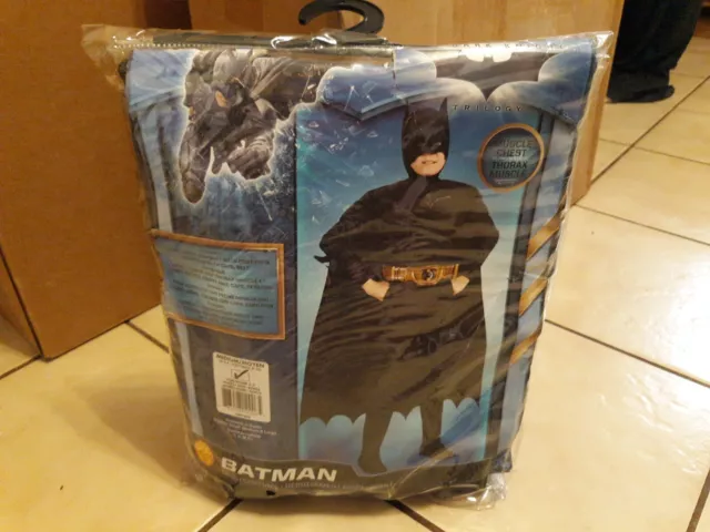 Batman Muscle Chest Child Costume Medium 8-10 Dark Knight Rises Halloween Rubies