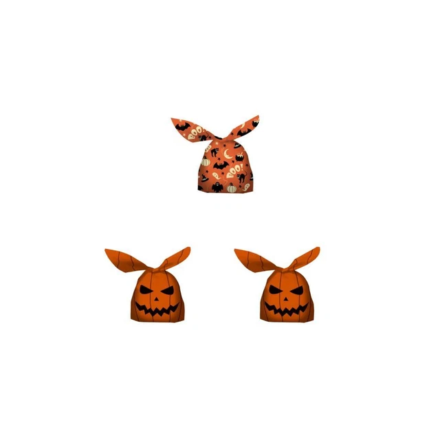 3 X (Multi) Halloween Candy Bags Decorative Cookies Pouch Personalized Gift